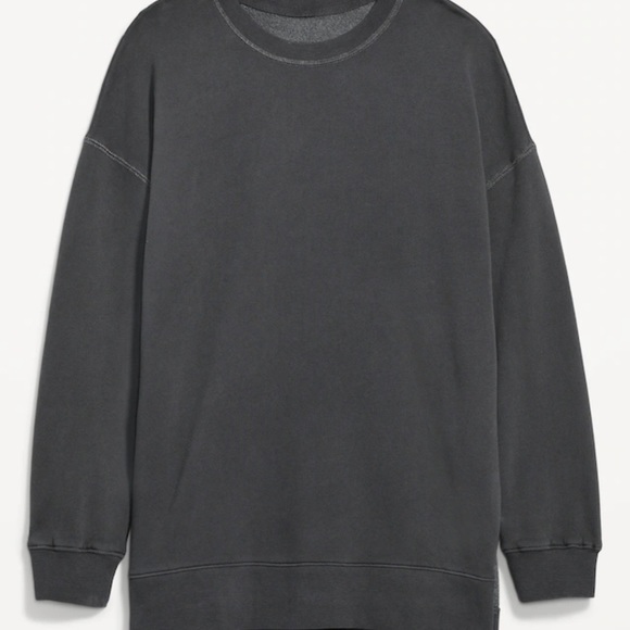 NWT OLD NAVY Oversized Boyfriend Tunic Sweatshirt Color: Panther - Picture 4 of 6